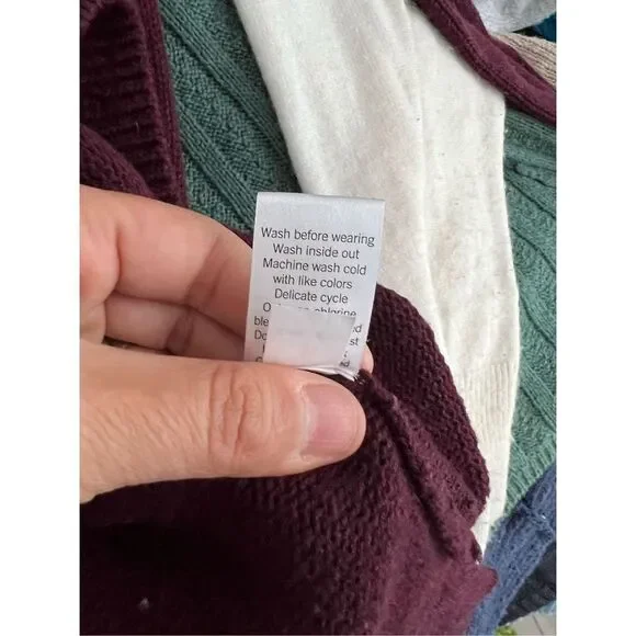 Sonoma maroon beige and pink Crewneck sweater L - Picture 4 of 5